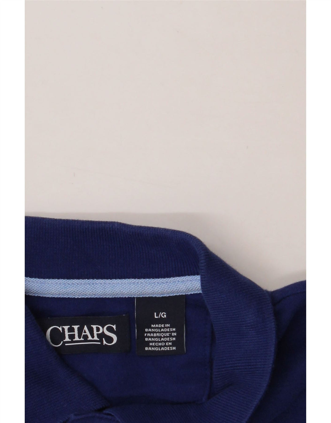 CHAPS Mens Polo Shirt Large Navy Blue Vintage Chaps and Second-Hand Chaps from Messina Hembry 