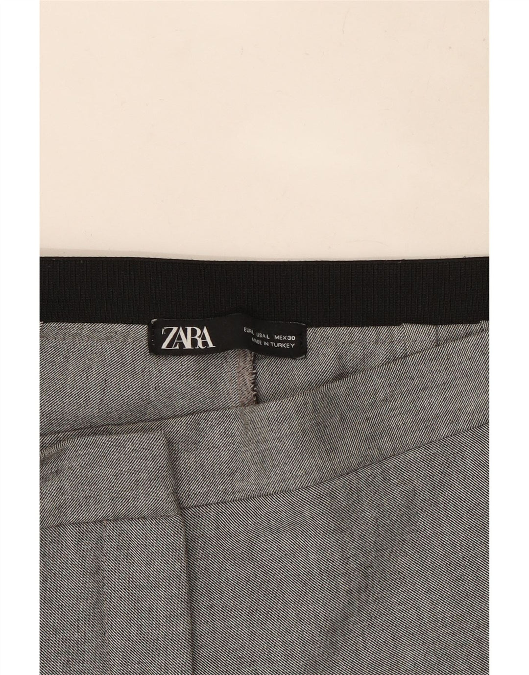 Женские прямые костюмные брюки Zara большие W32 L28 серые