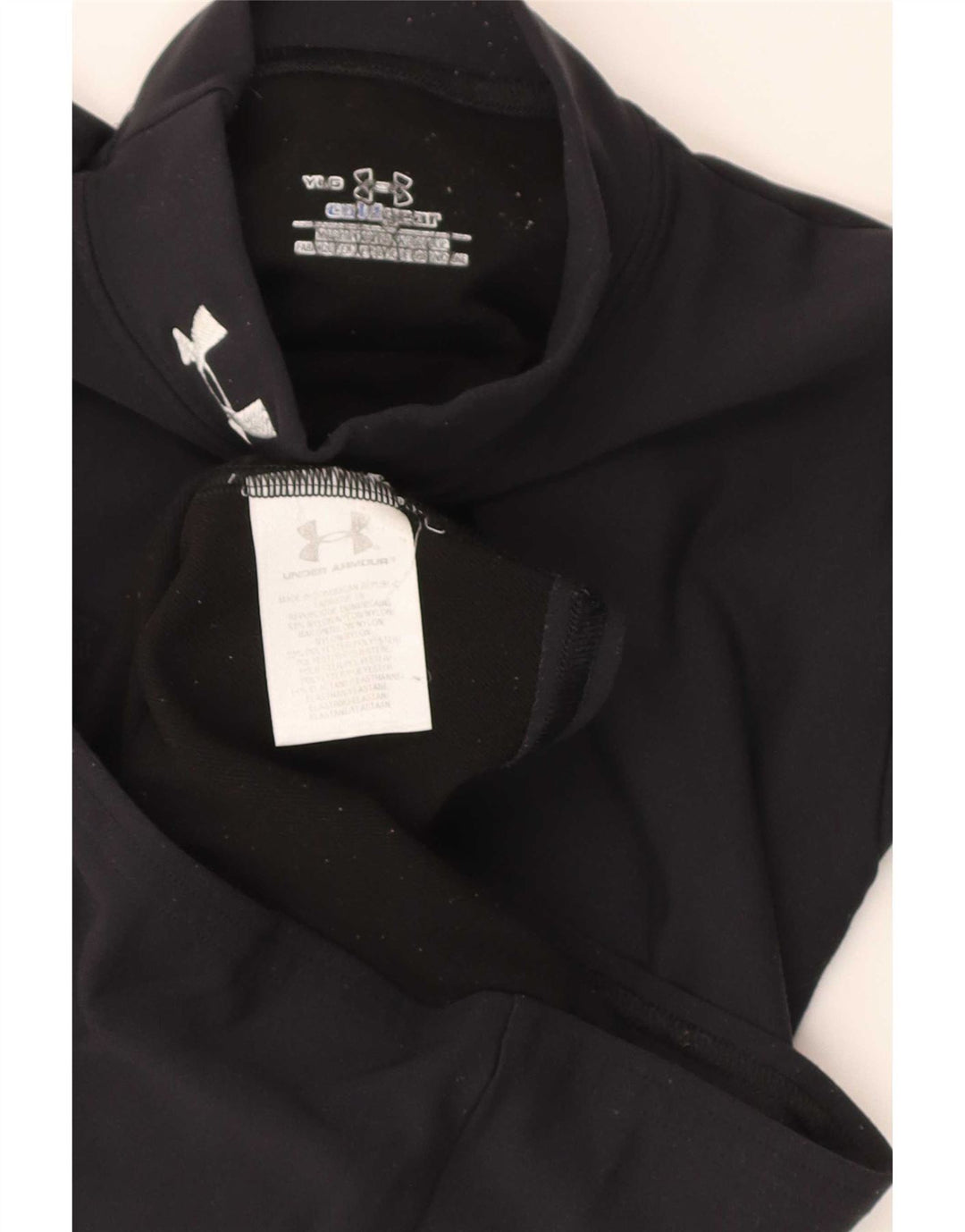 Топ Under Armour для мальчиков с длинными рукавами, 11–12 лет, большой черный нейлон