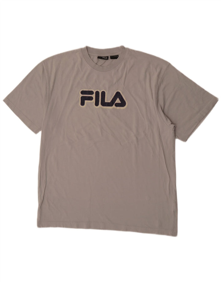 FILA Мужская футболка с рисунком Top XL Серый хлопок