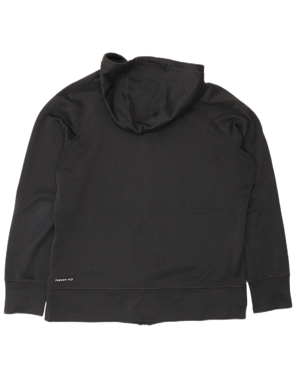 Женский свитер с капюшоном на молнии Nike Therma-Fit UK 18 XL, черный полиэстер, спортивный