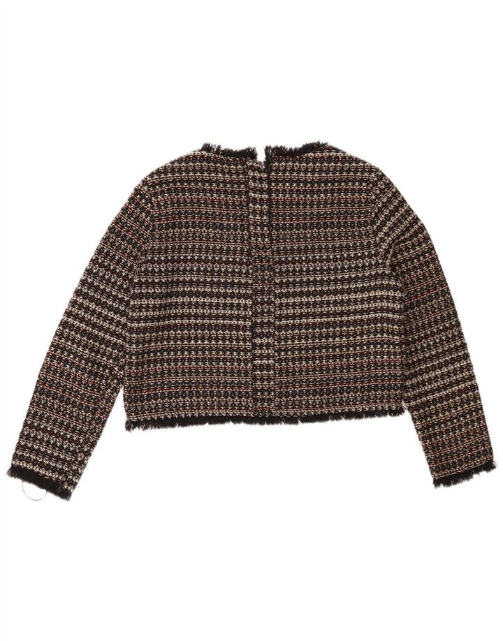 Женская блузка с укороченным рукавом 3/4 Zara Trafaluc UK 12, средний разноцветный