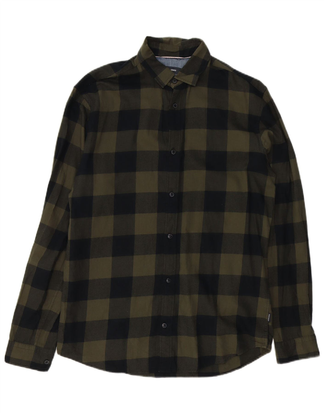 Мужская фланелевая рубашка Jack & Jones среднего цвета, хаки в клетку, хлопок