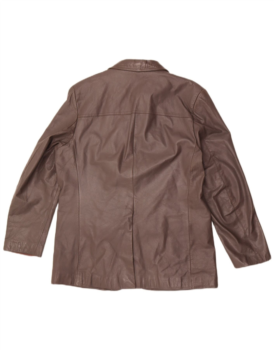 Винтажный мужской кожаный пиджак с 2 пуговицами, Великобритания, 44, 2XL, коричневый кожаный пиджак