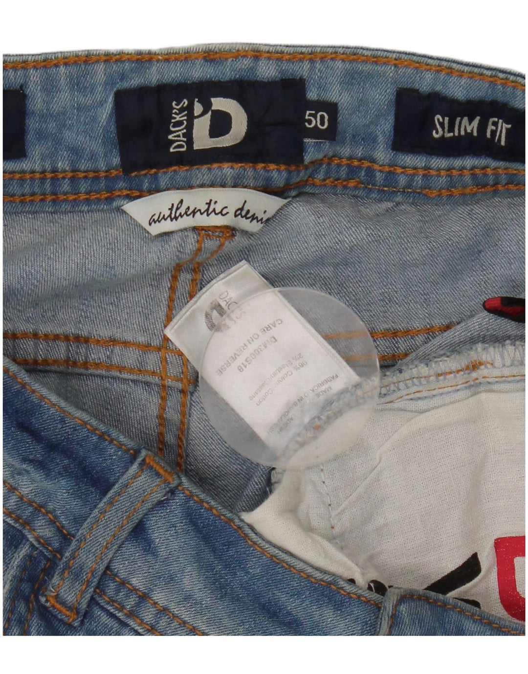 Женские узкие джинсы Dack's W32 L30, синий хлопок