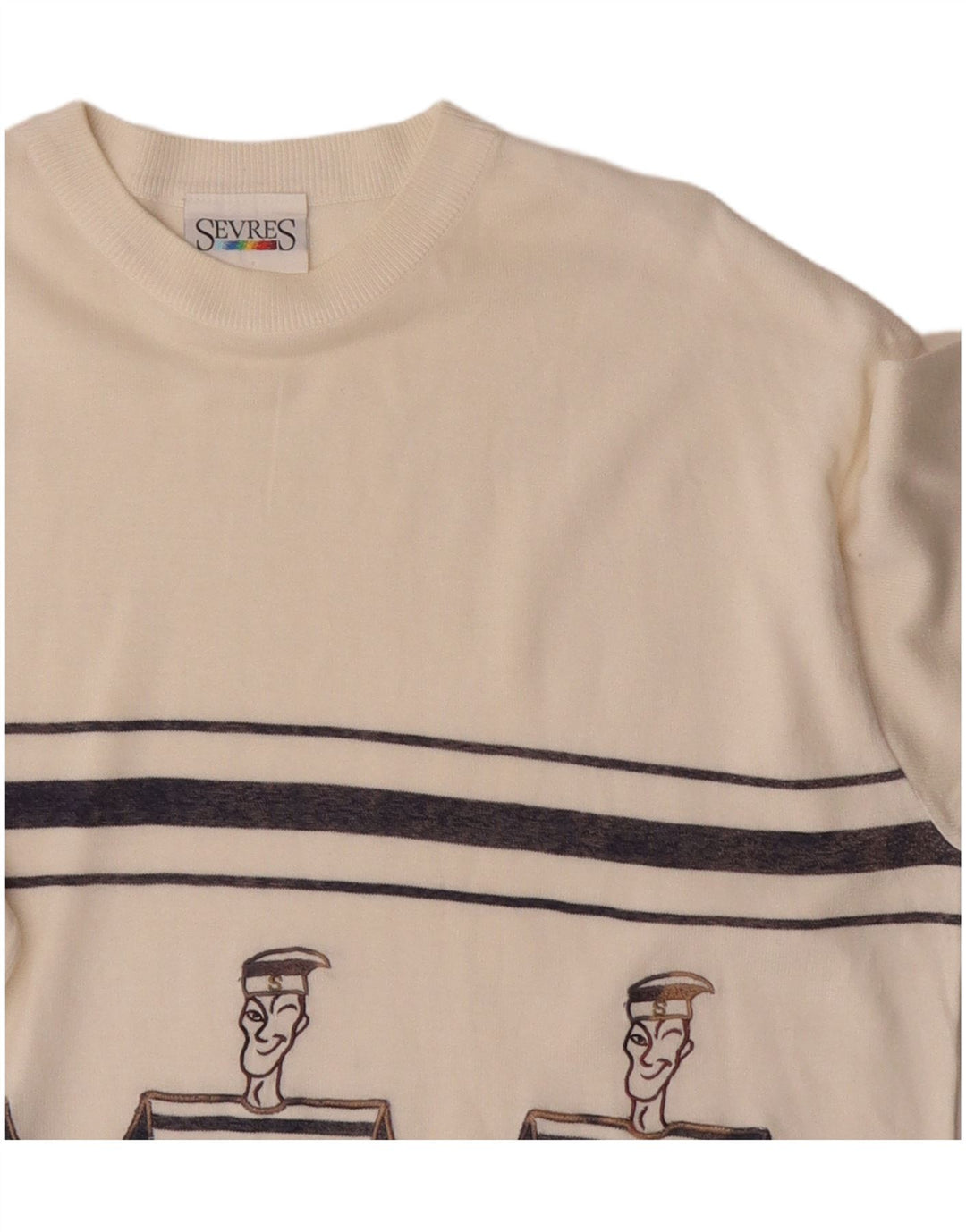 Мужской топ с рисунком Sevres с длинным рукавом XL в белую полоску