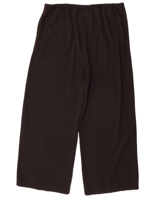 Женские широкие брюки Marks & Spencer UK 20 2XL W42 L30, черный полиэстер