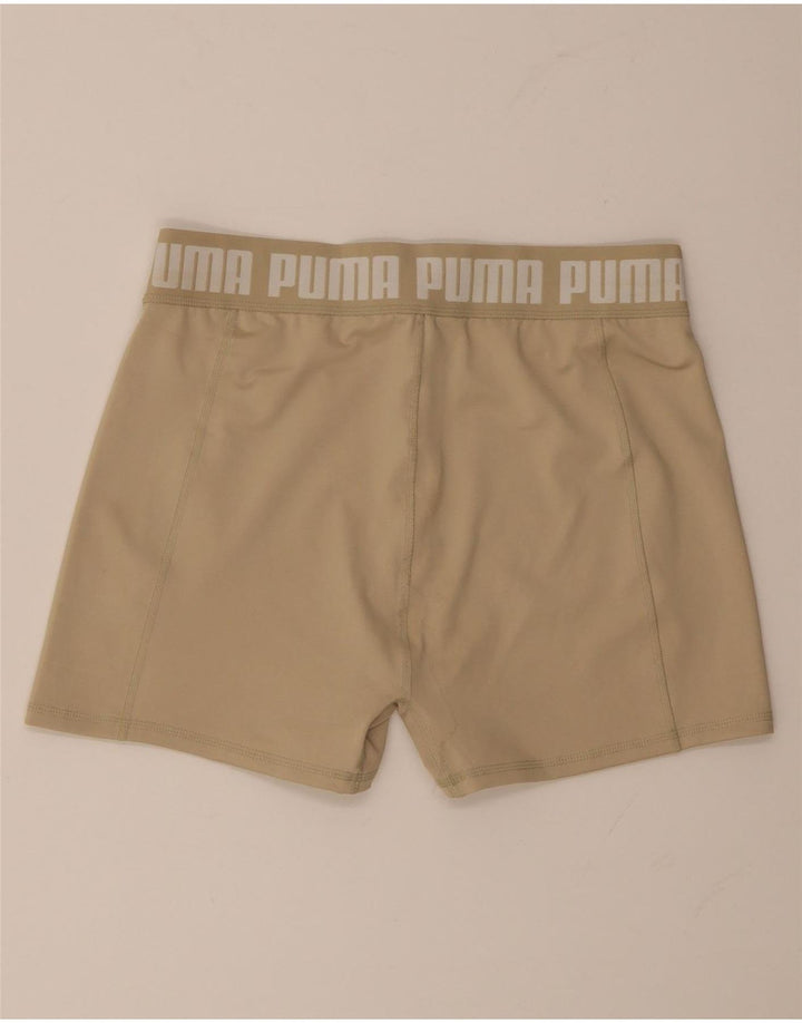 Женские спортивные шорты Puma с графическим рисунком UK 14, большие бежевые из полиэстера