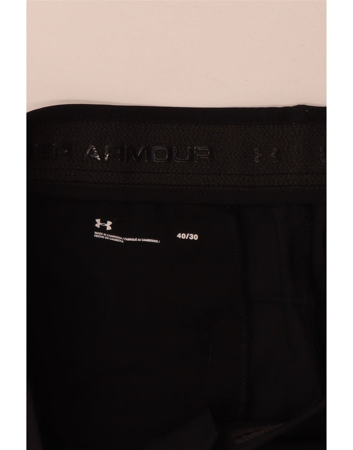 Мужские прямые брюки чинос Under Armour W40 L30, черный полиэстер