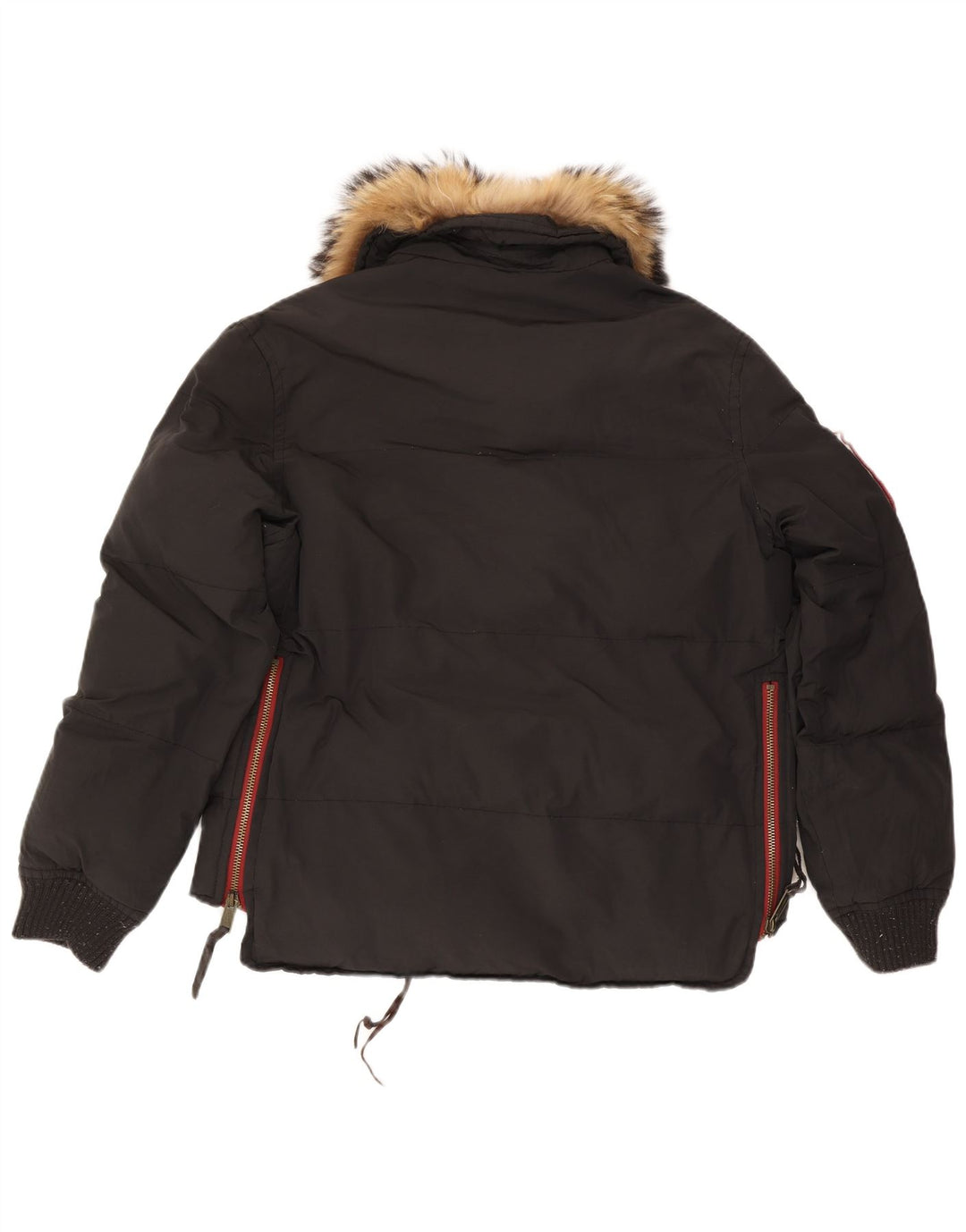 Мужская стеганая куртка Dsquared IT 52 XL, черный хлопок с цветными блоками