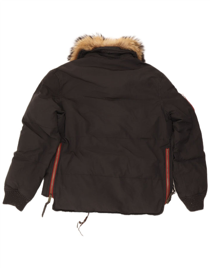 Мужская стеганая куртка Dsquared IT 52 XL, черный хлопок с цветными блоками