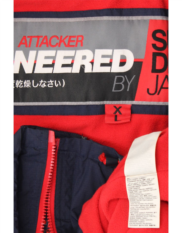 SUPERDRY Женская ветровка UK 18 XL Темно-синий нейлон