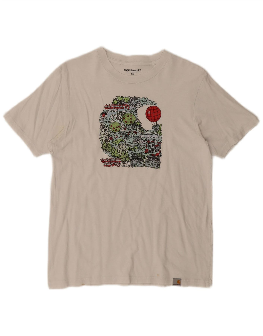 Мужская футболка с рисунком Carhartt Top XS Белая