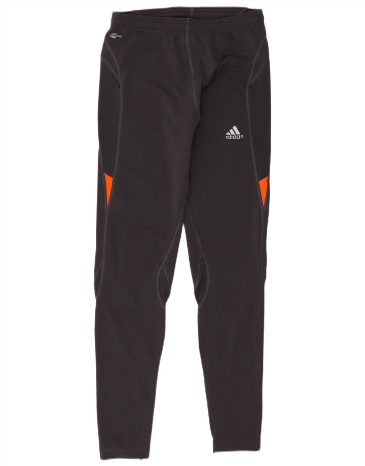 Женские леггинсы Adidas Climacool UK 14, большой серый полиэстер с цветными блоками