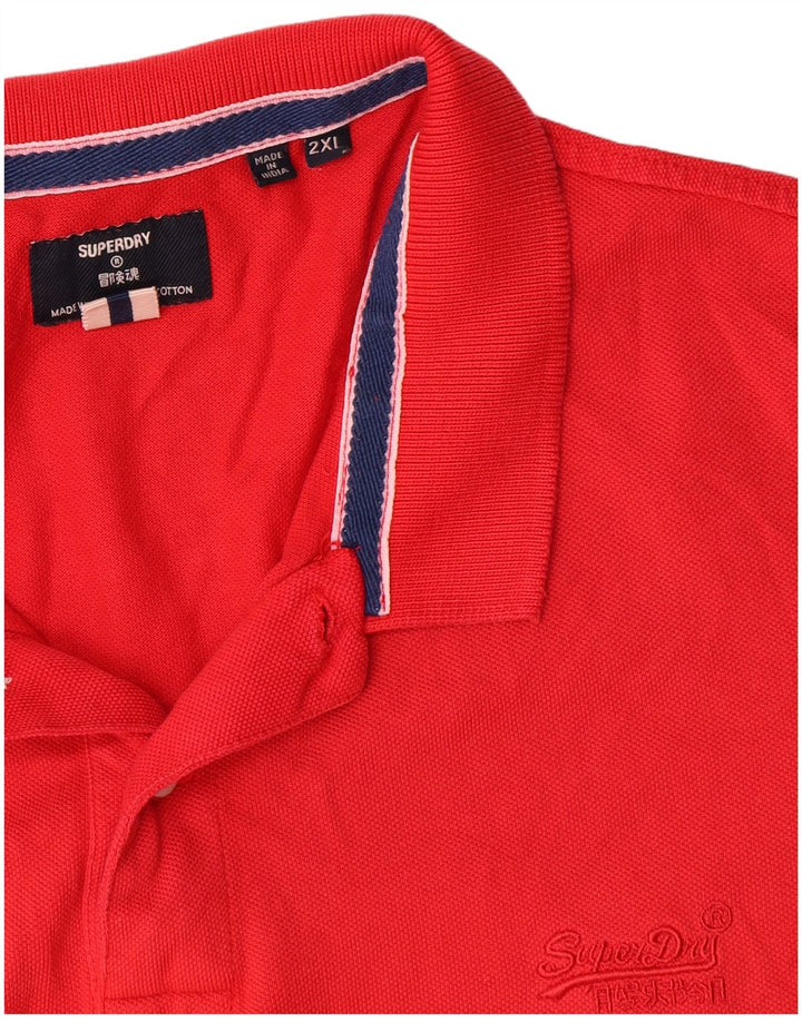 Мужская рубашка-поло Superdry 2XL, красный хлопок