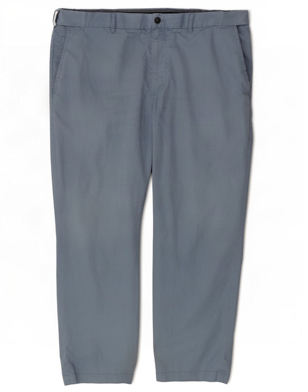 Мужские прямые брюки-чиносы Marks & Spencer W42 L29 синие, хлопок