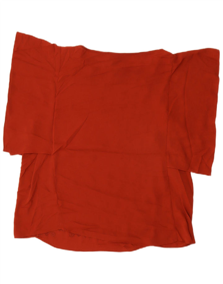 MOSSIMO Женская блузка с крыльями летучей мыши, топ UK 18 XL, темно-бордовый полиэстер с геометрическим рисунком