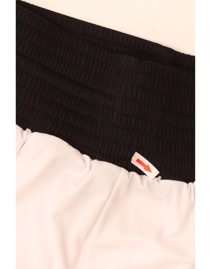 Женские спортивные шорты Adidas UK 6 XS, белый полиэстер с цветными блоками