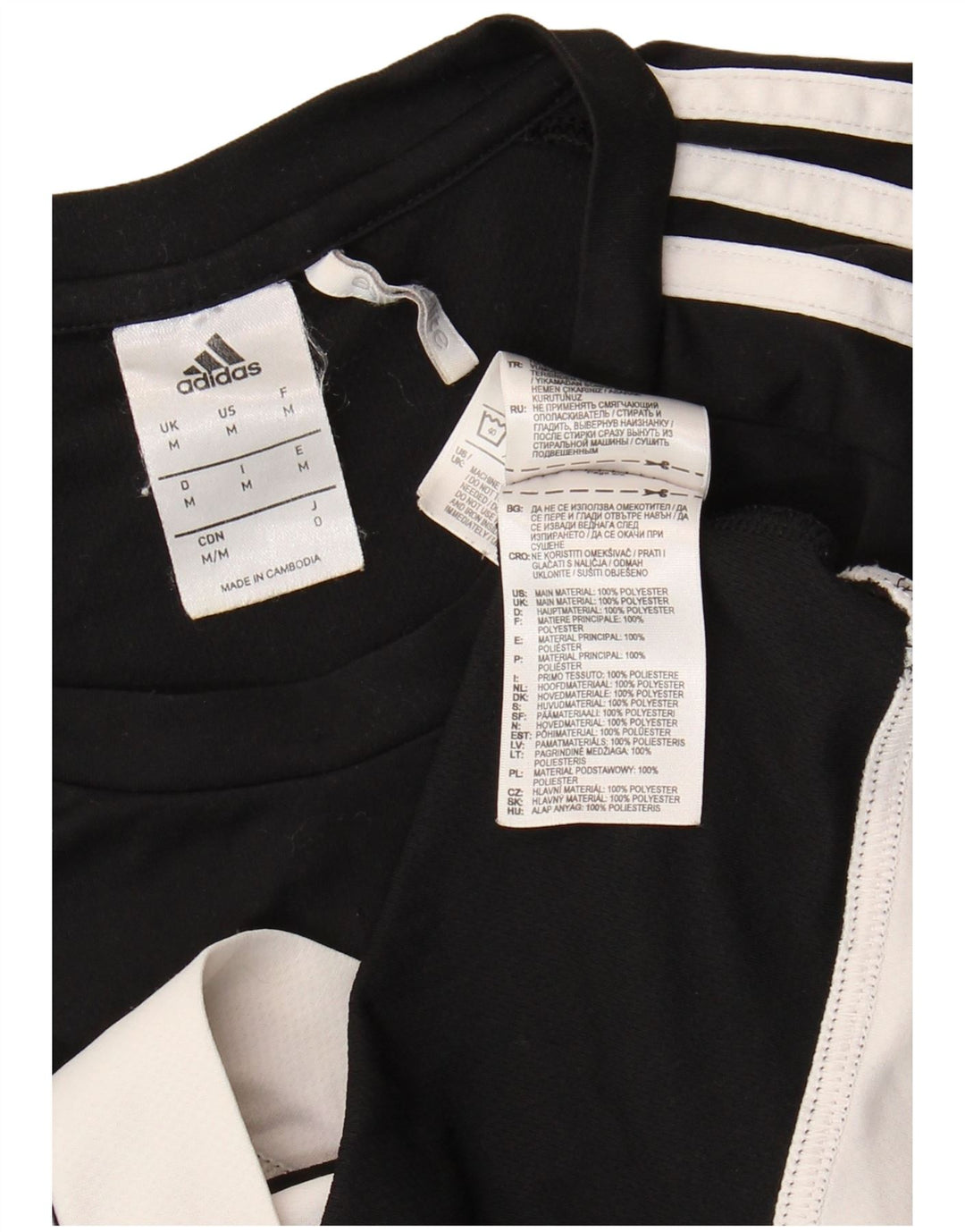 Мужская футболка Adidas Climalite Top Medium Black с цветными блоками из полиэстера