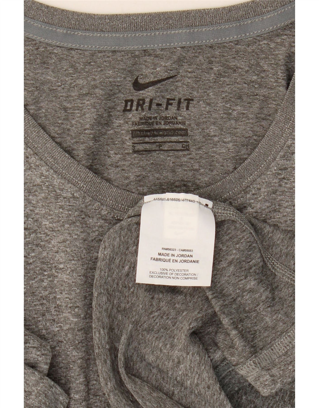 Женский топ NIKE Dri Fit с длинным рукавом UK 10, маленький серый полиэстер с крапинками