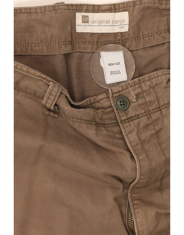 Мужские прямые брюки карго Gap W40 L28, коричневые, хлопковые