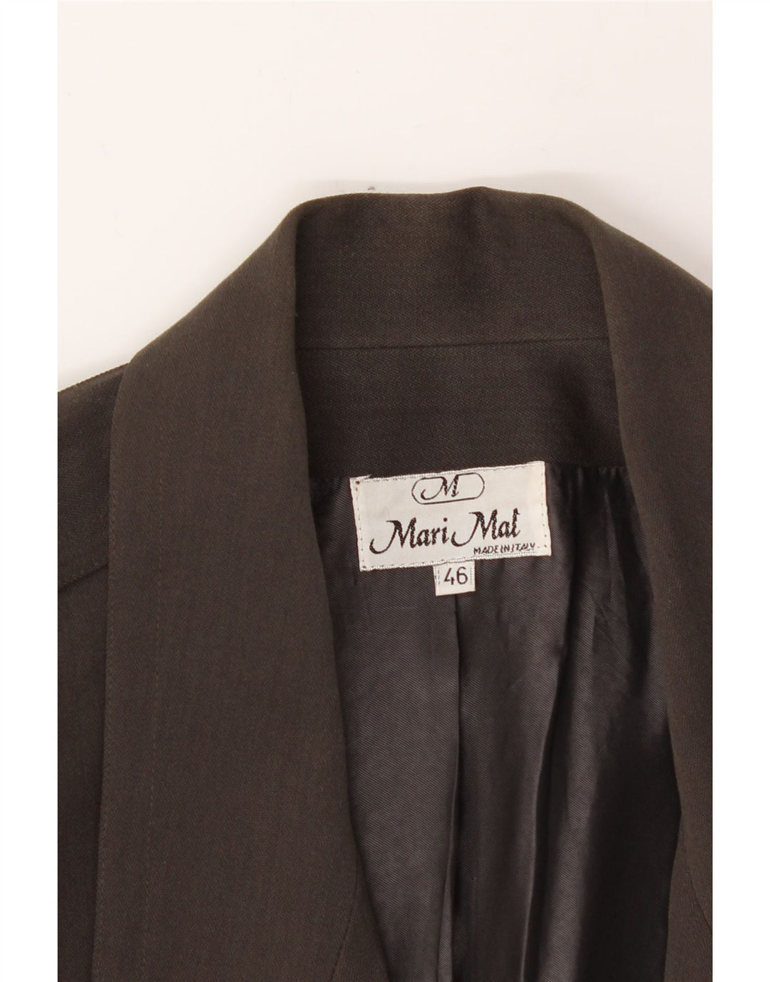 VINTAGE Womens Military 1 Button Blazer Jacket IT 46 Large Grey Viscose Vintage Vintage and Second-Hand Vintage from Messina Hembry 