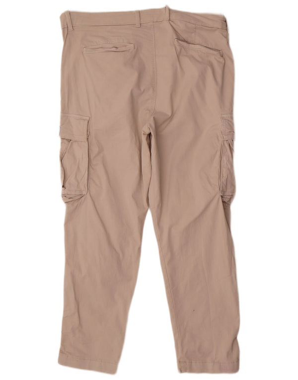 Мужские прямые брюки карго Zara EU 46 XL W36 L30, бежевый хлопок