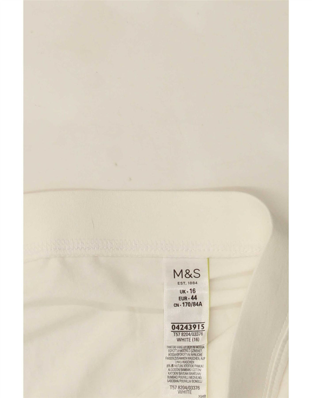 Женские капри Marks & Spencer, 16 шт., большой белый хлопок, Великобритания