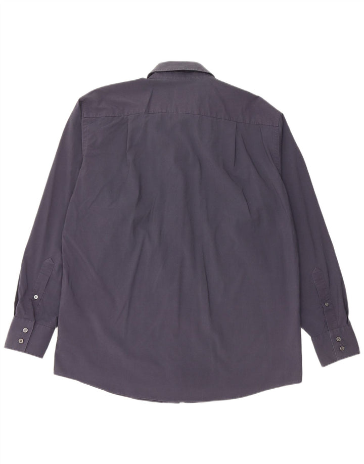 Мужская рубашка CALVIN KLEIN, размер 42, 16, 1/2, темно-синяя, большая, хлопок