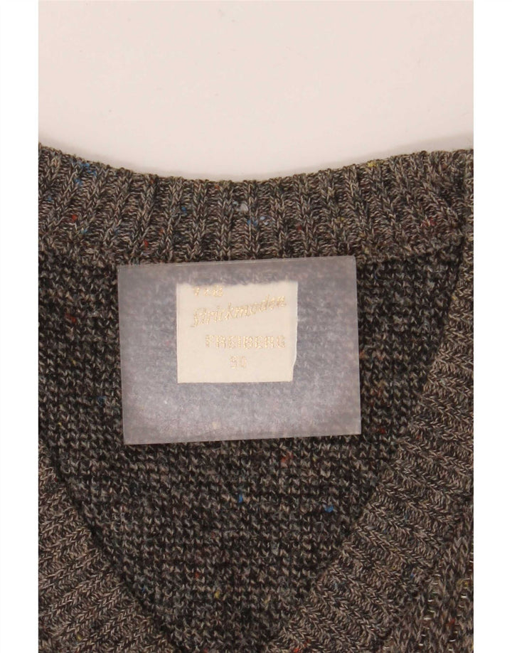 Strickmoden Мужской джемпер с v-образным вырезом IT 50 Medium Grey Geometric