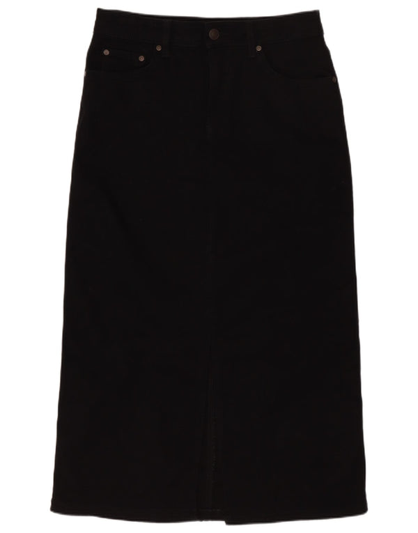 Женская джинсовая юбка Marks & Spencer Autograph UK 10, маленькая W28, черный хлопок