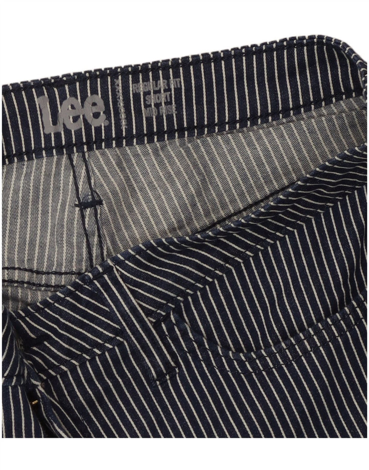 Женские повседневные шорты Lee со средней посадкой W34, большие темно-синие в полоску