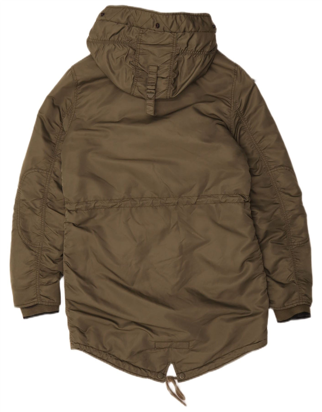 Женская парка Superdry с капюшоном UK 10, маленький зеленый полиэстер