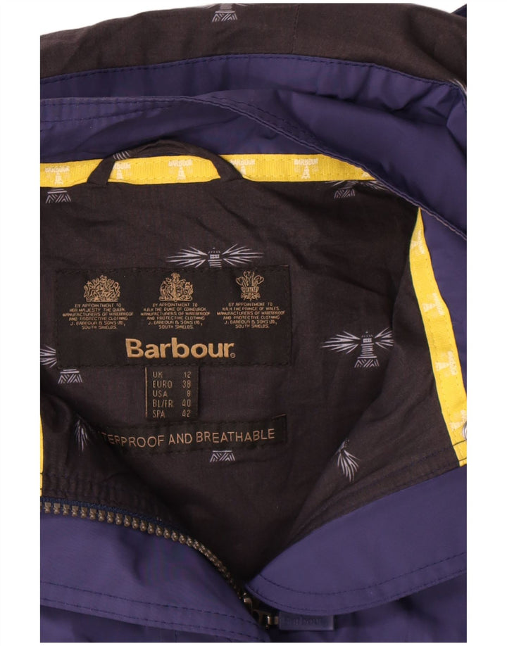 Женская ветровка с капюшоном Barbour UK 12, средний темно-синий