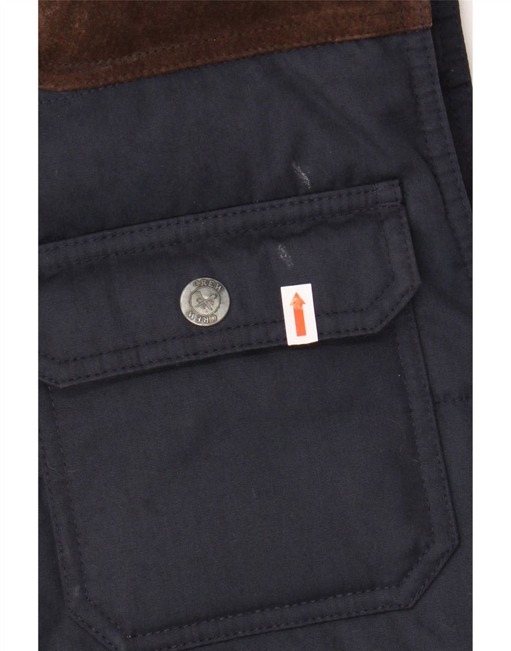 Мужская утепленная жилетка Crew Clothing UK 38, средний темно-синий полиэстер