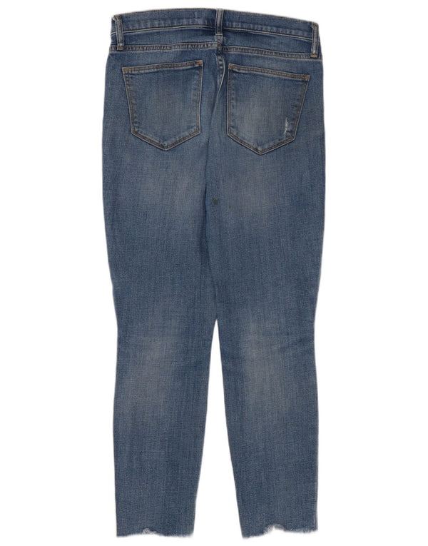Женские потертые джинсы скинни Gap W27 L27, синие, хлопок