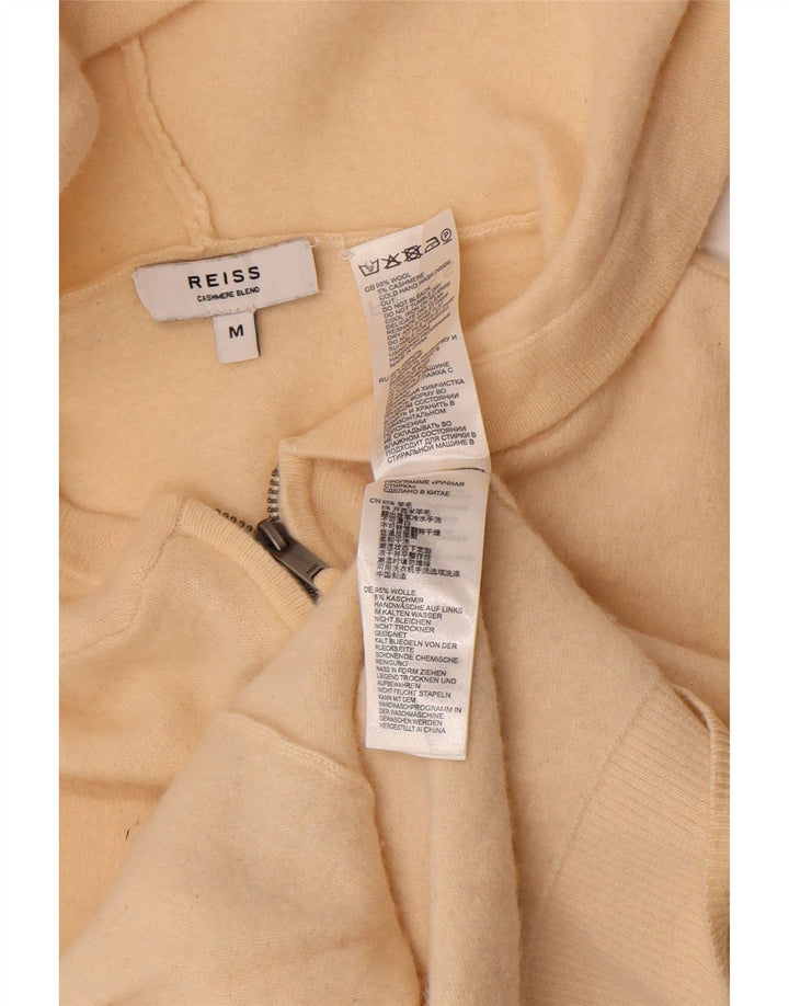 Женский укороченный кардиган Reiss UK 12, средний цвет из белой шерсти