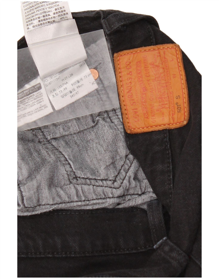Мужские прямые джинсы Levi's 501 W29 L28, черный хлопок