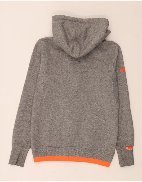 Superdry Mens Zip Hoodie Sweater Medium Grey Colourblock Cotton