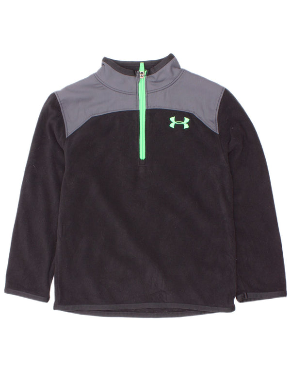 Флисовый джемпер с воротником на молнии для мальчиков Under Armour, 4–5 лет, черный с цветными блоками