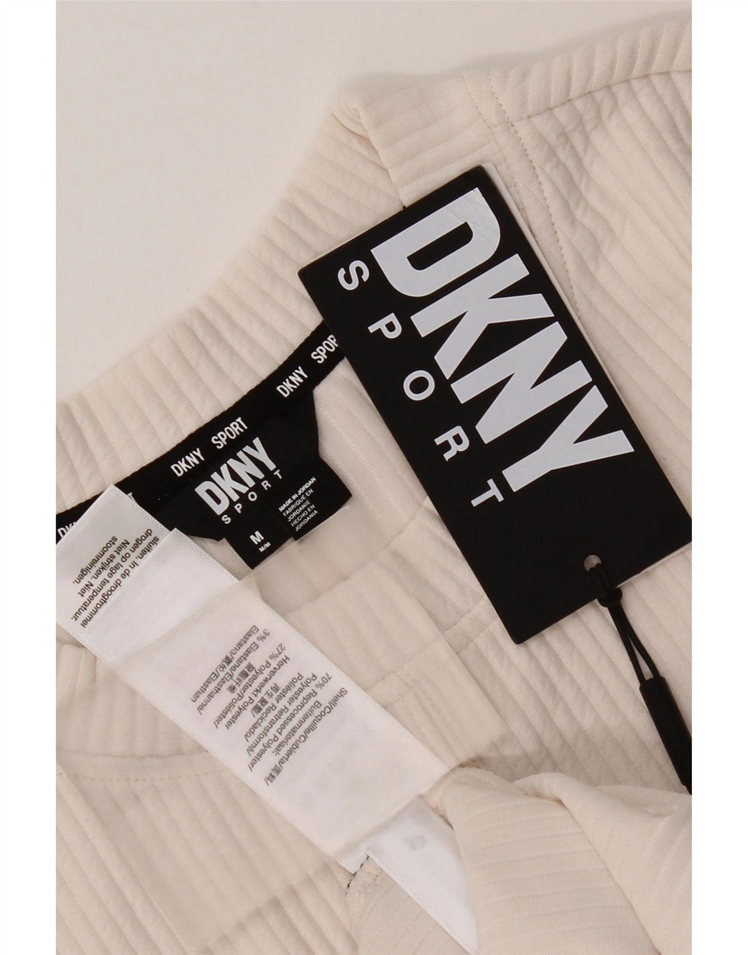 Женский свитер Dkny UK 14, средний белый полиэстер