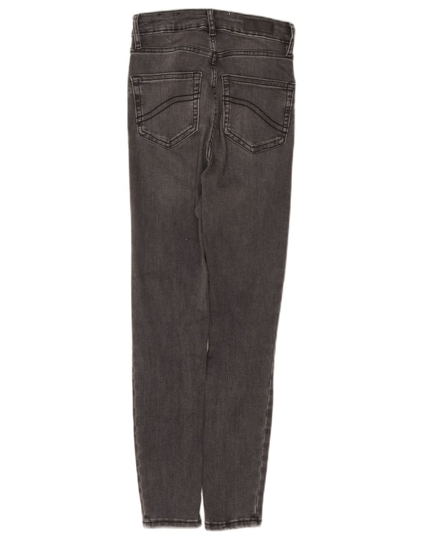 Женские джинсы скинни Fat Face Harlow с высокой талией, Великобритания 6 XS W23 L26 Серый хлопок