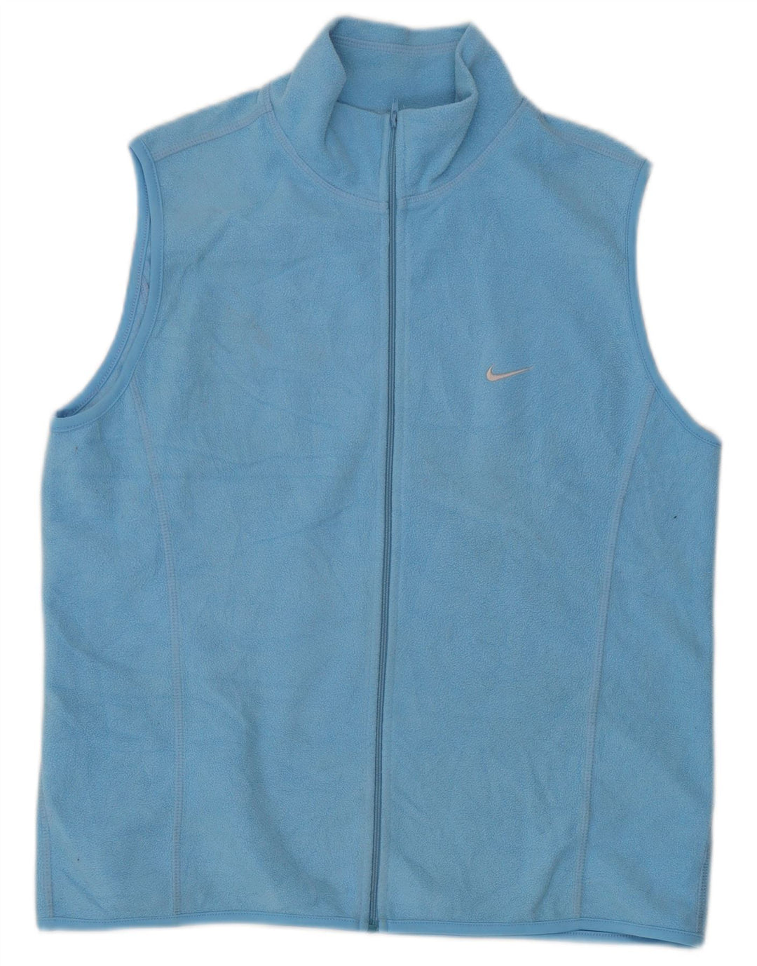 Женский флисовый жилет Nike UK 14, большой синий, полиэстер