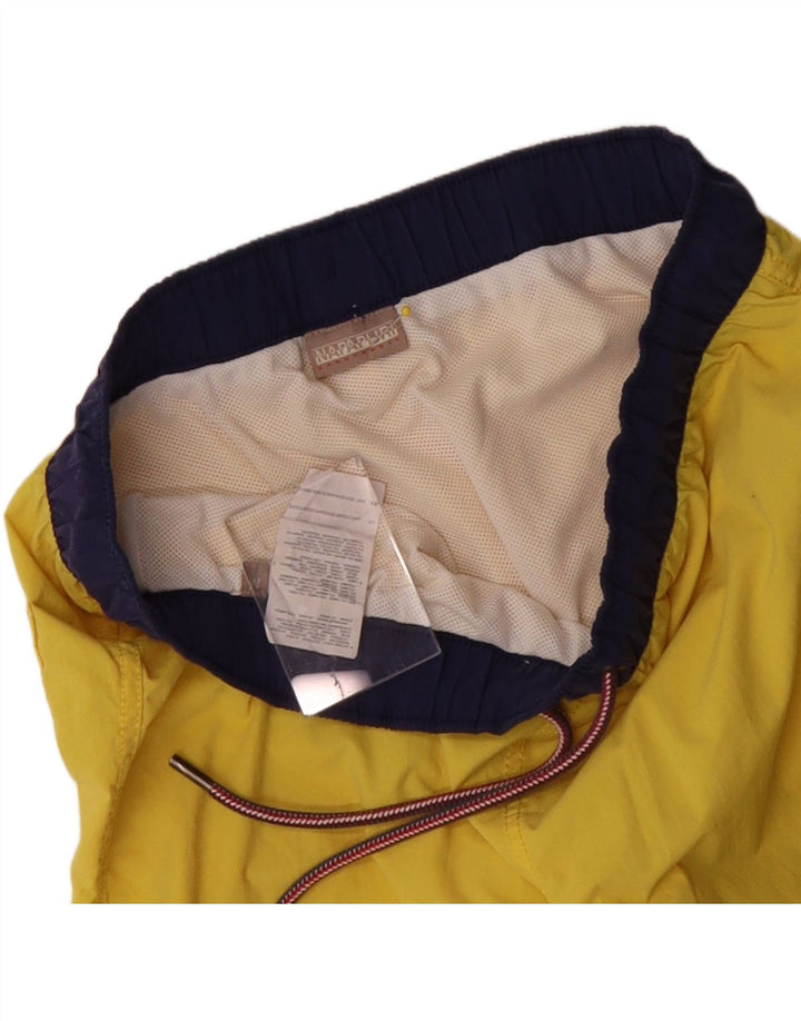NAPAPIJRI Mens Graphic Swimming Shorts Medium  Yellow Polyester