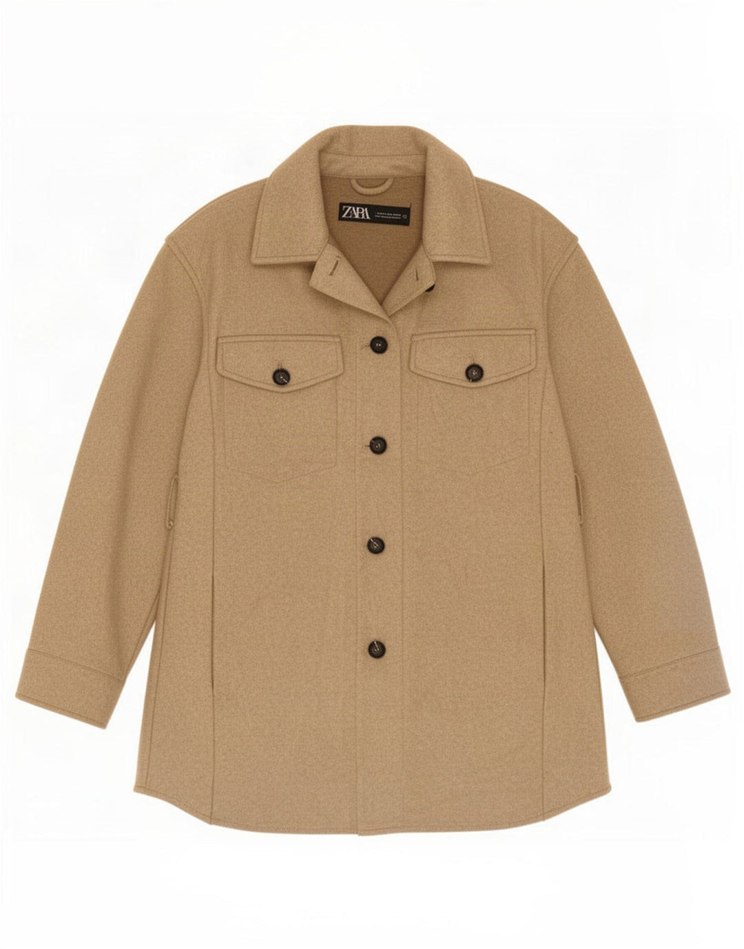 Женская куртка Zara UK 6 XS, бежевый полиэстер