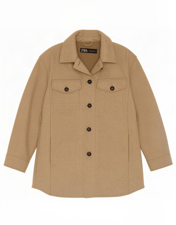 Женская куртка Zara UK 6 XS, бежевый полиэстер