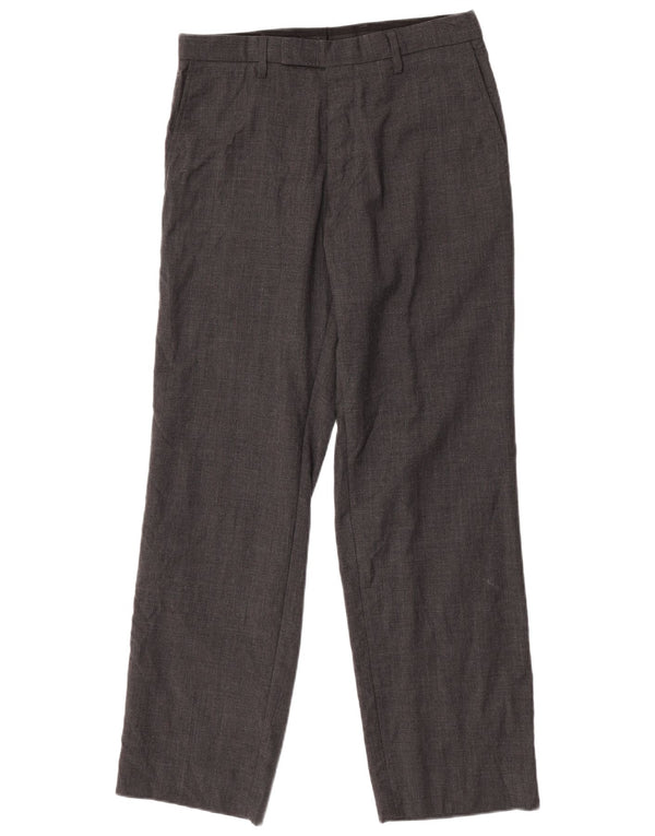 Мужские прямые брюки Hugo Boss IT 46 Small W30 L30 Серый чистошерстяной