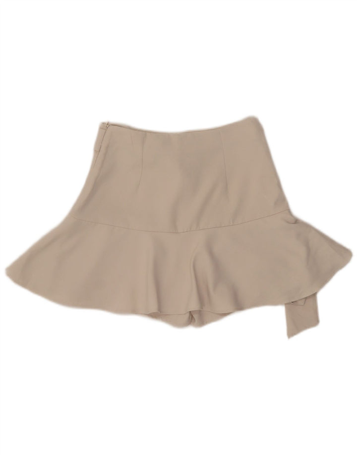 Женские шорты Zara UK 4 XS бежевого цвета из полиэстера