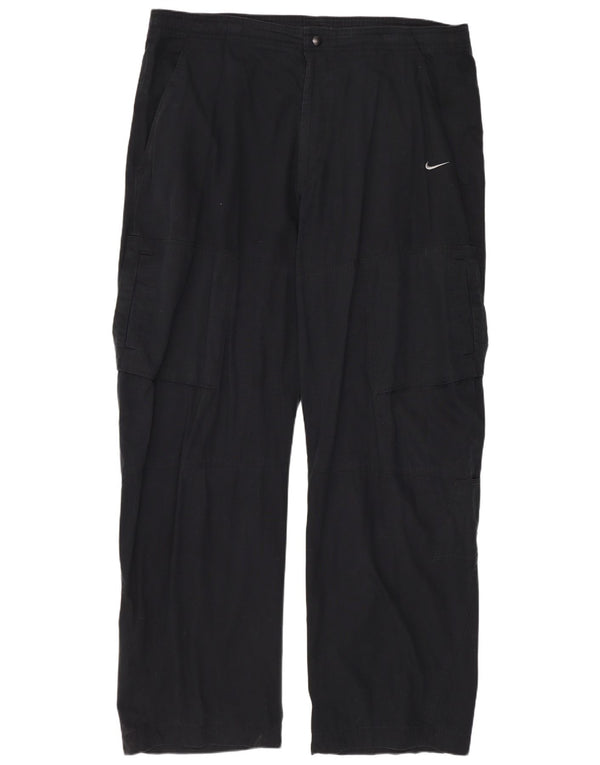 Мужские прямые брюки-карго Nike XL W40 L33, черные, хлопковые