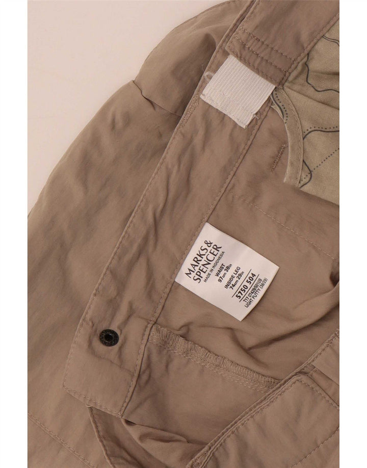 Мужские шорты-карго Marks & Spencer W38 XL, бежевые, хлопок